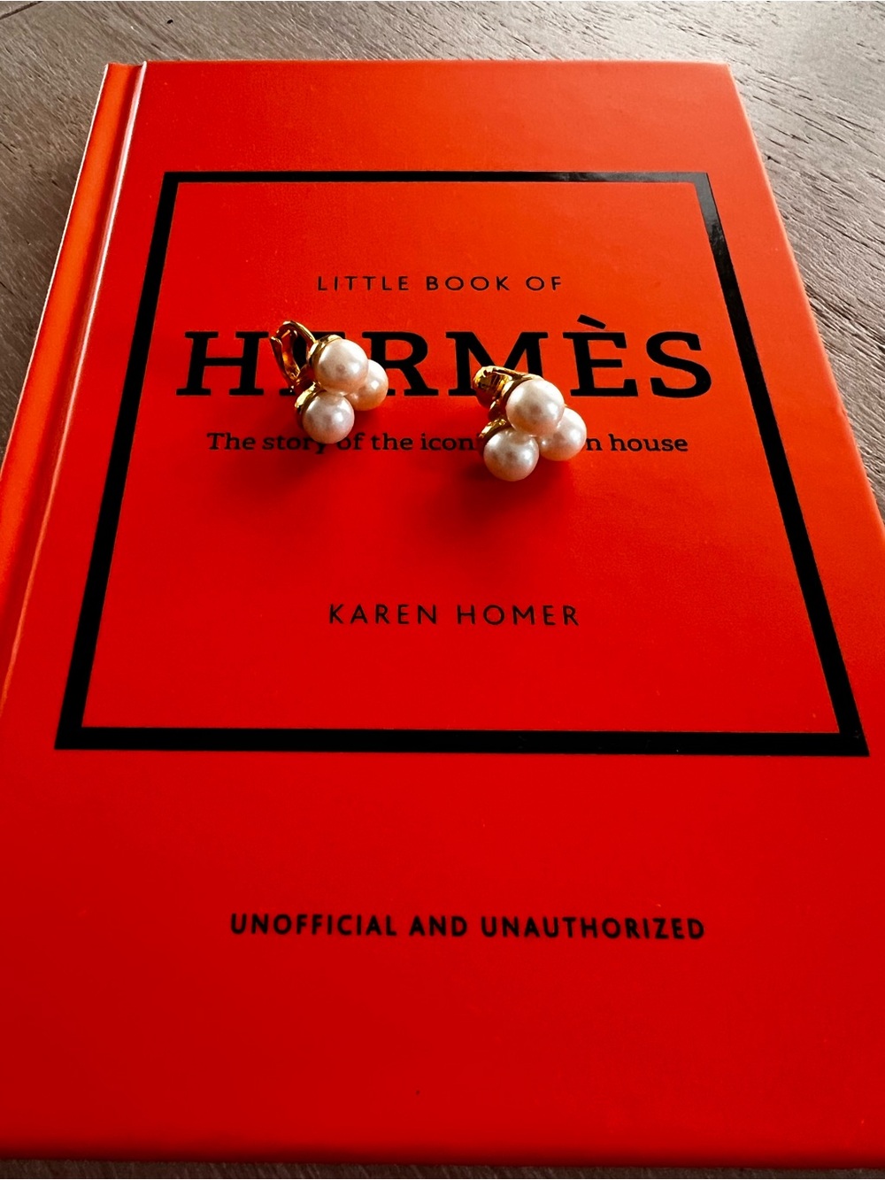 Pearl Cluster Earrings in Gold Tone